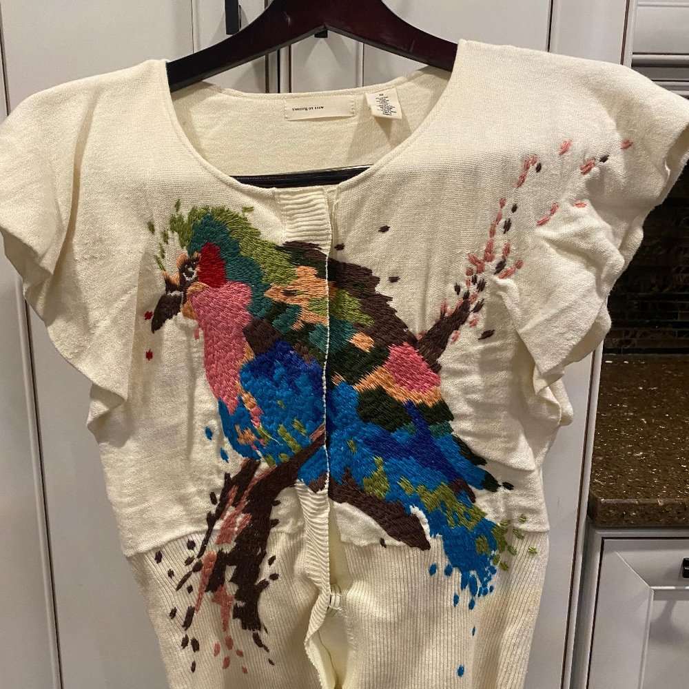 "Sleeping on Snow" Cardigan with snaps - Size XS